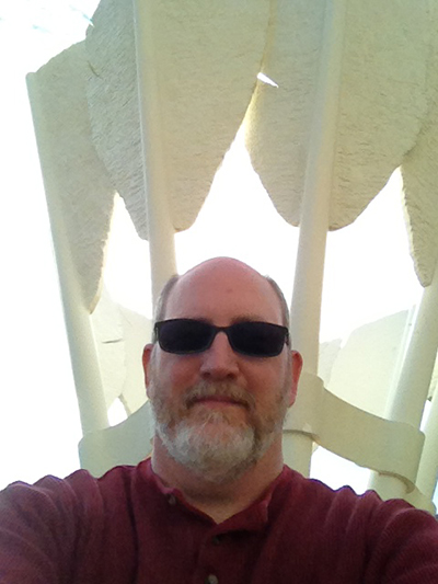 Self portrait at the Nelson Atkins Museum of Art